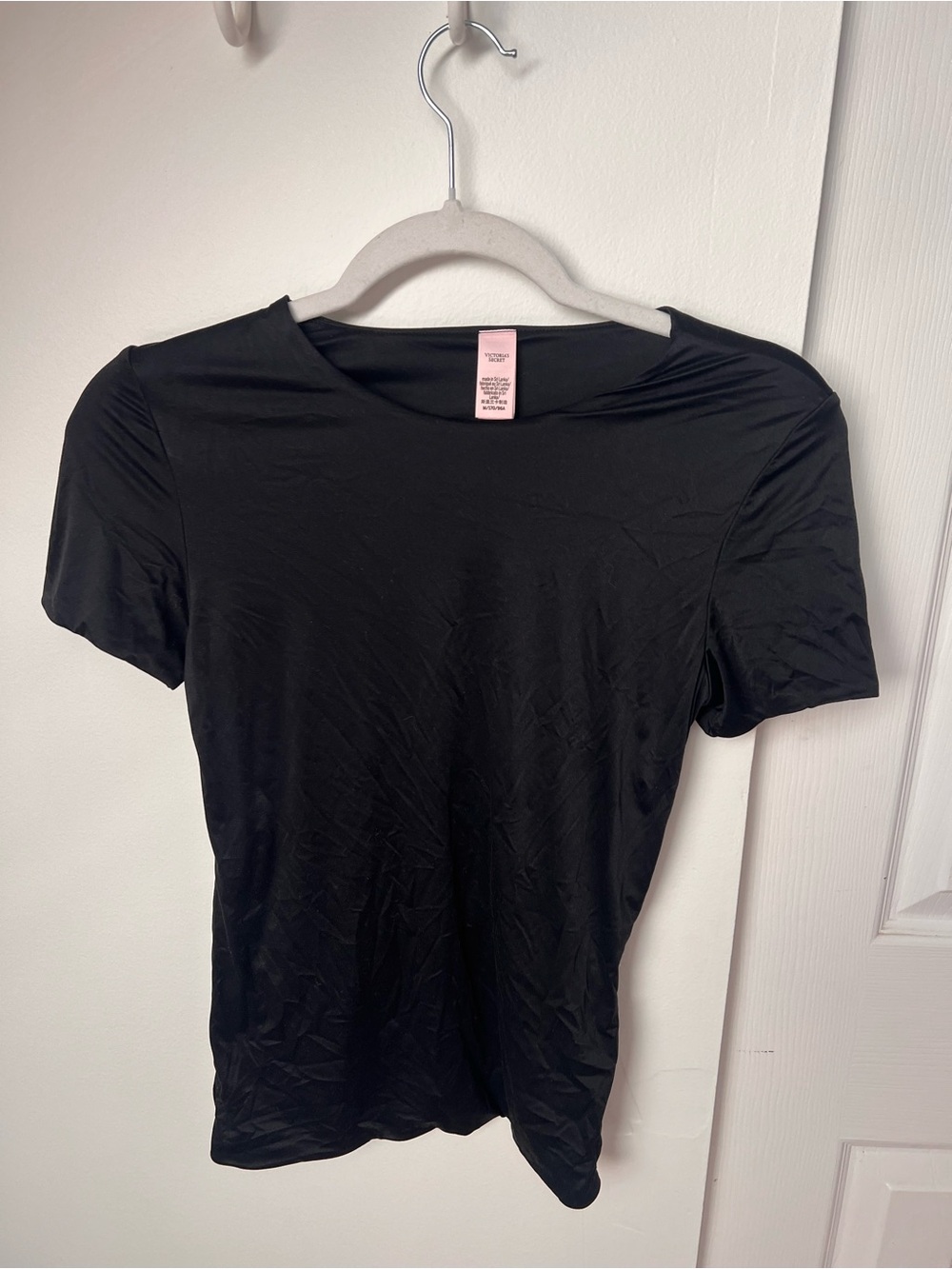 Victoria's Secret Black Short Sleeve Crew Tee